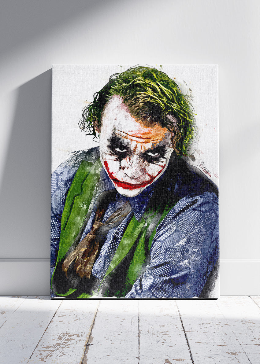 Joker – Expressive Dark Art Portrait Canvas & Poster Print – AI PRINT LAB
