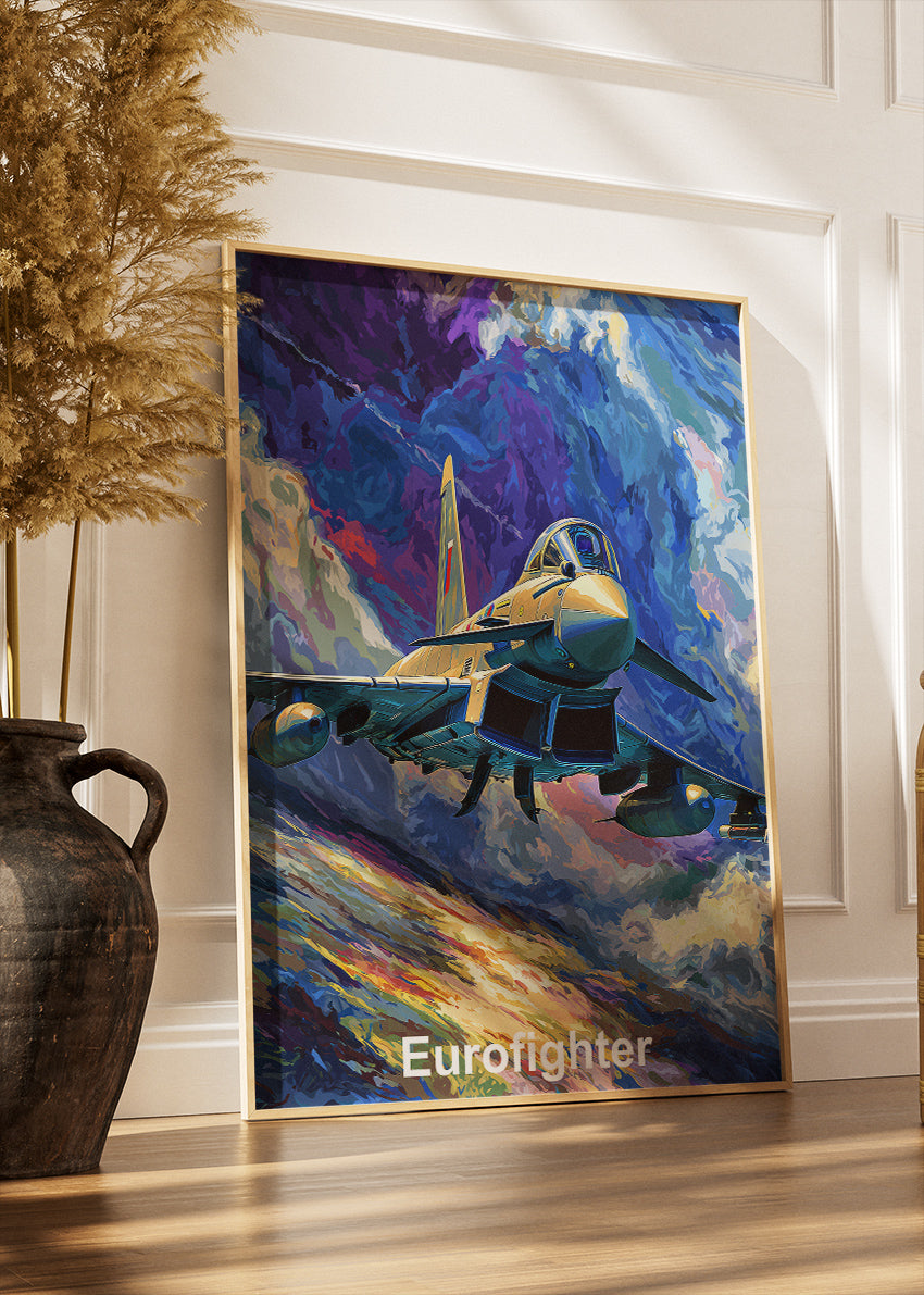 Eurofighter Typhoon Jet Poster & Canvas Print – Modern Fighter Aircraft Art – Aiprintlab