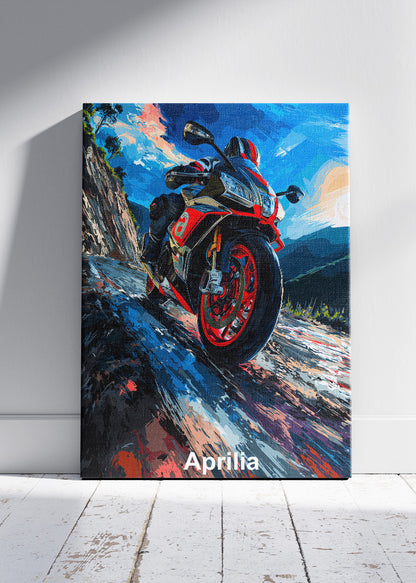 Aprilia Superbike Wall Art Poster & Canvas – Dynamic Motorcycle Racing Artwork