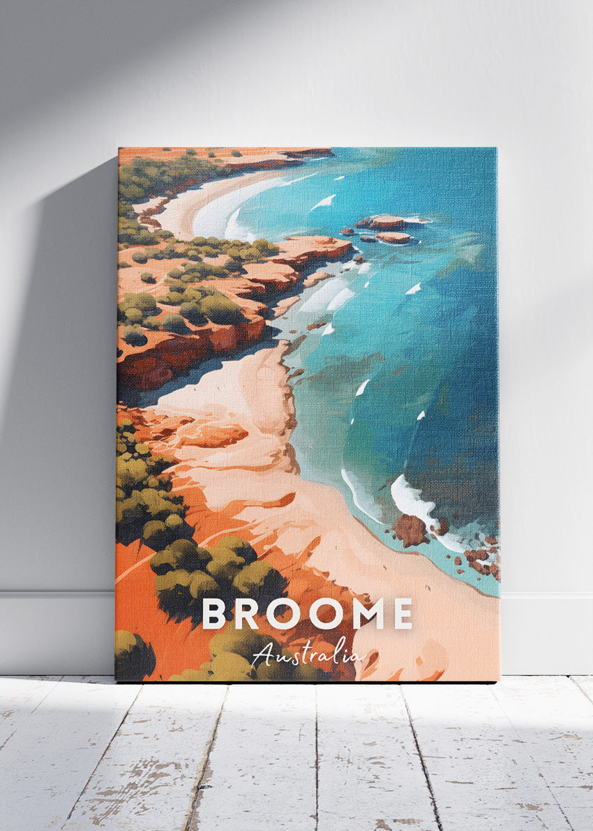 Broome Australia Travel Poster – Coastal Wall Art Print – AIPRINTLAB