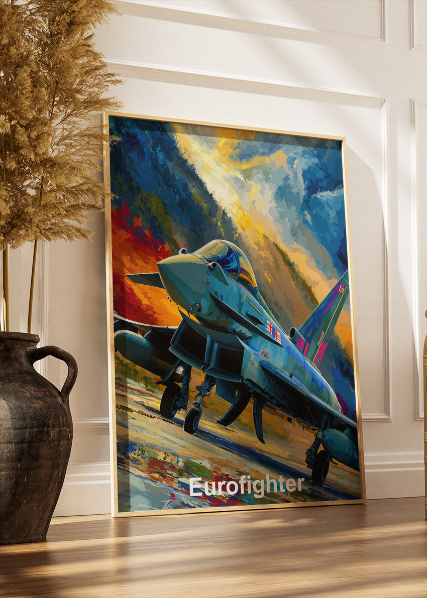 Eurofighter Typhoon Jet Poster & Canvas Print – Modern Fighter Aircraft Art – Aiprintlab
