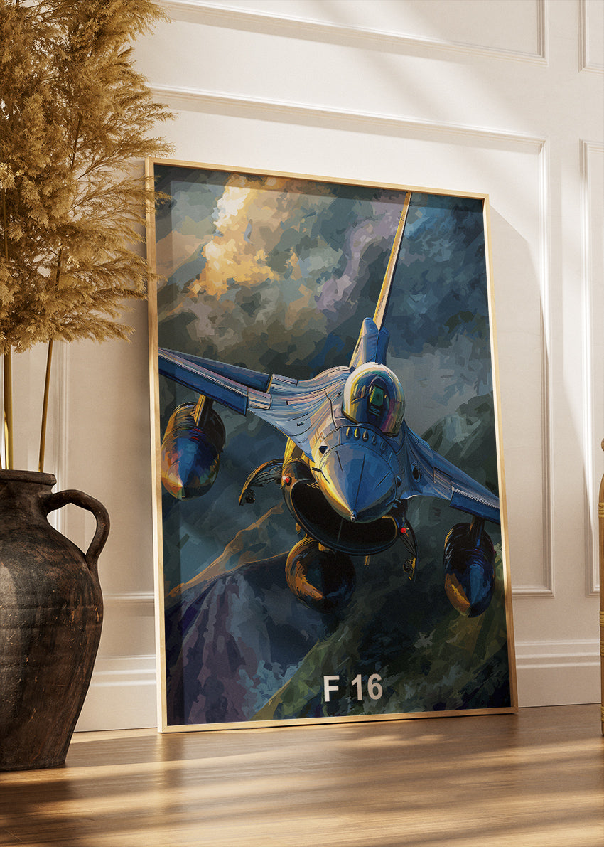 F-16 Fighting Falcon Poster & Canvas Print – Fighter Jet Wall Art