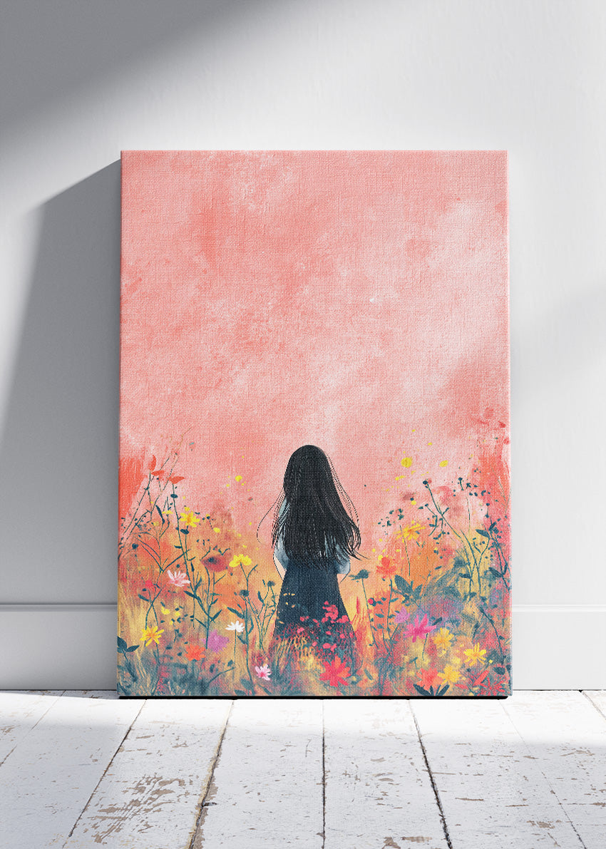 Whispers of Spring Silhouette Canvas & Poster Print – AI PRINT LAB