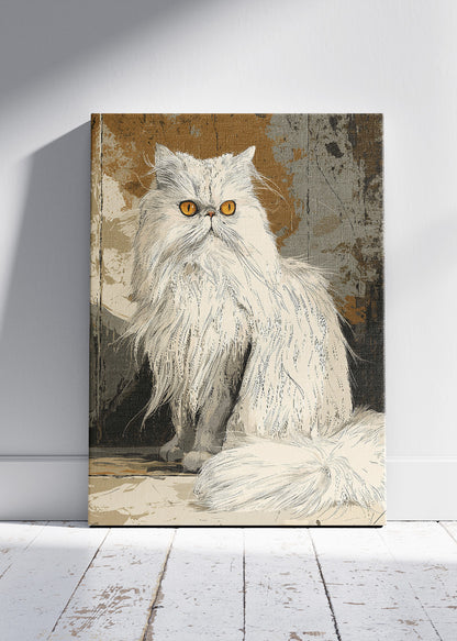 Elegant Persian Cat Portrait Canvas & Poster Print – AI PRINT LAB