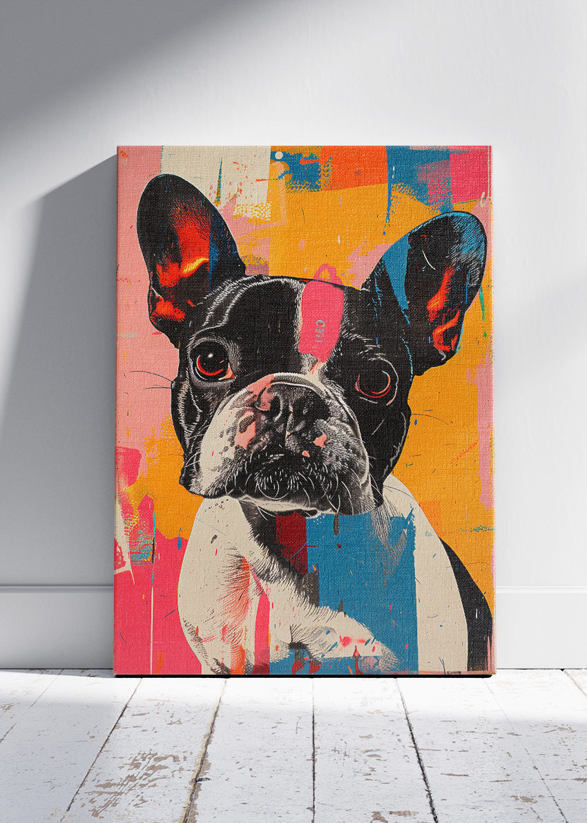 Colorful French Bulldog Pop Art Canvas & Poster Print – AI PRINT LAB