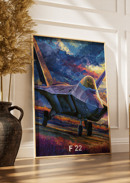 F-22 Raptor Poster & Canvas Print – Stealth Fighter Jet Wall Art