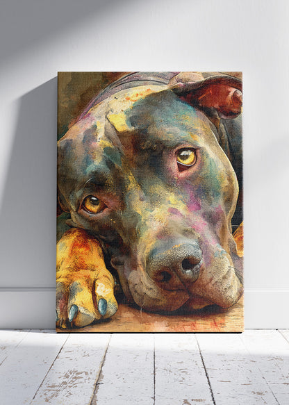 Loyal Dog Portrait Canvas & Poster Print – AI PRINT LAB