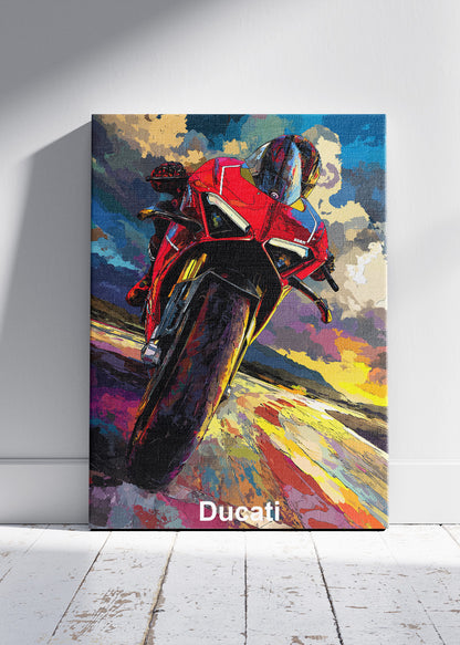 Ducati Superbike Speed Art Poster & Canvas