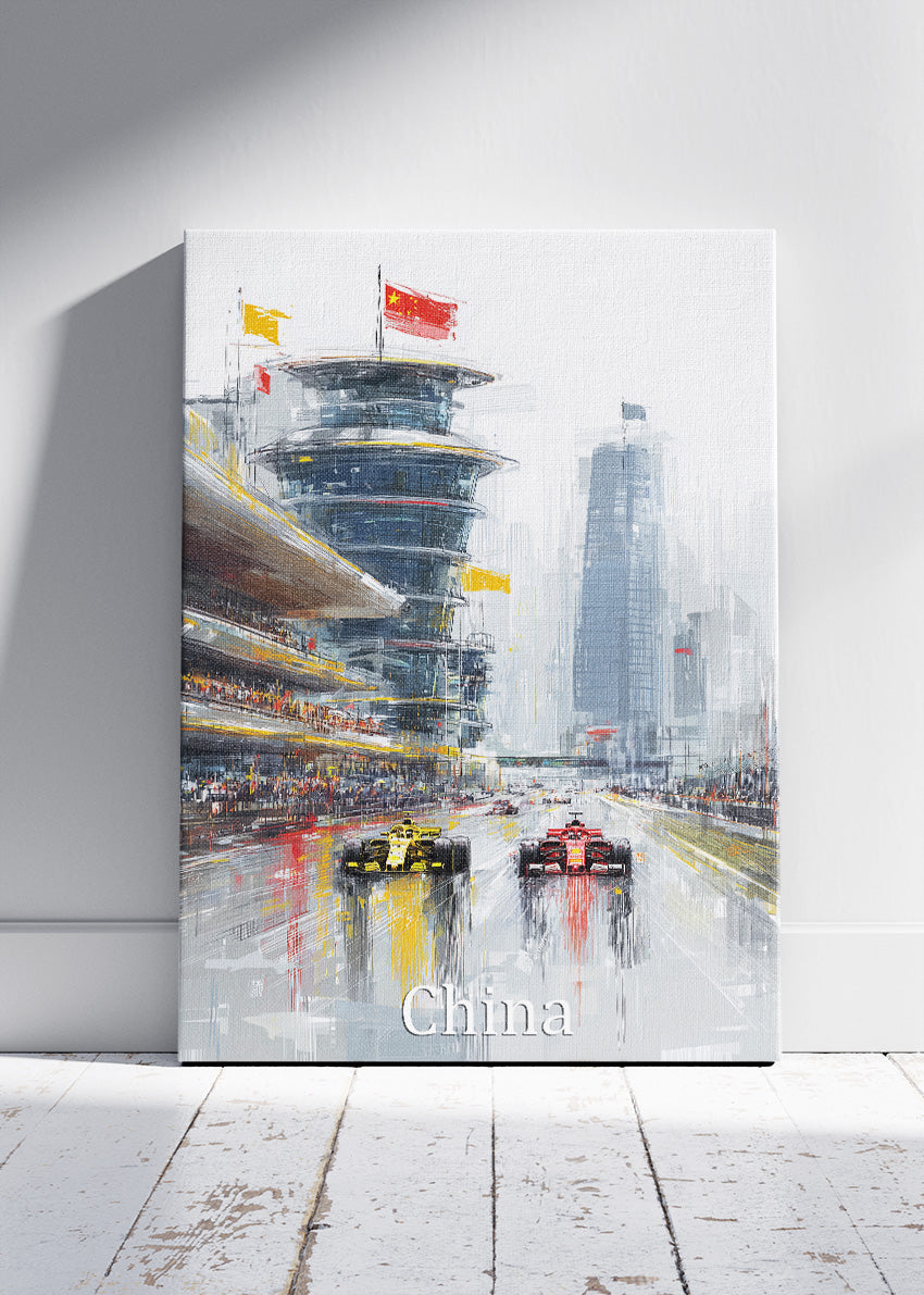 China Formula One Grand Prix Poster & Canvas | Shanghai Motorsport Wall Art