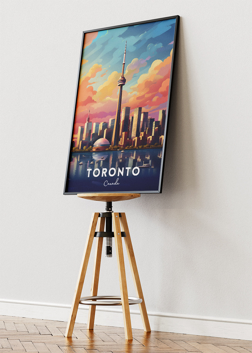 Toronto Canada Skyline Poster & Canvas Print – CN Tower Cityscape Wall Art