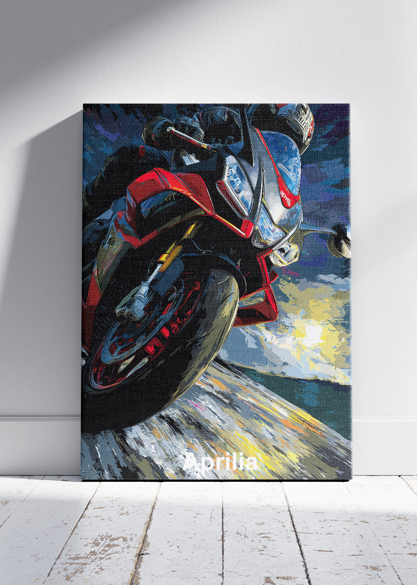 Aprilia Superbike Racing Wall Art Poster & Canvas – High-Speed Motorcycle Artwork
