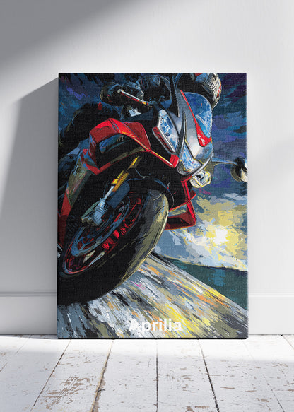 Aprilia Superbike Racing Wall Art Poster & Canvas – High-Speed Motorcycle Artwork