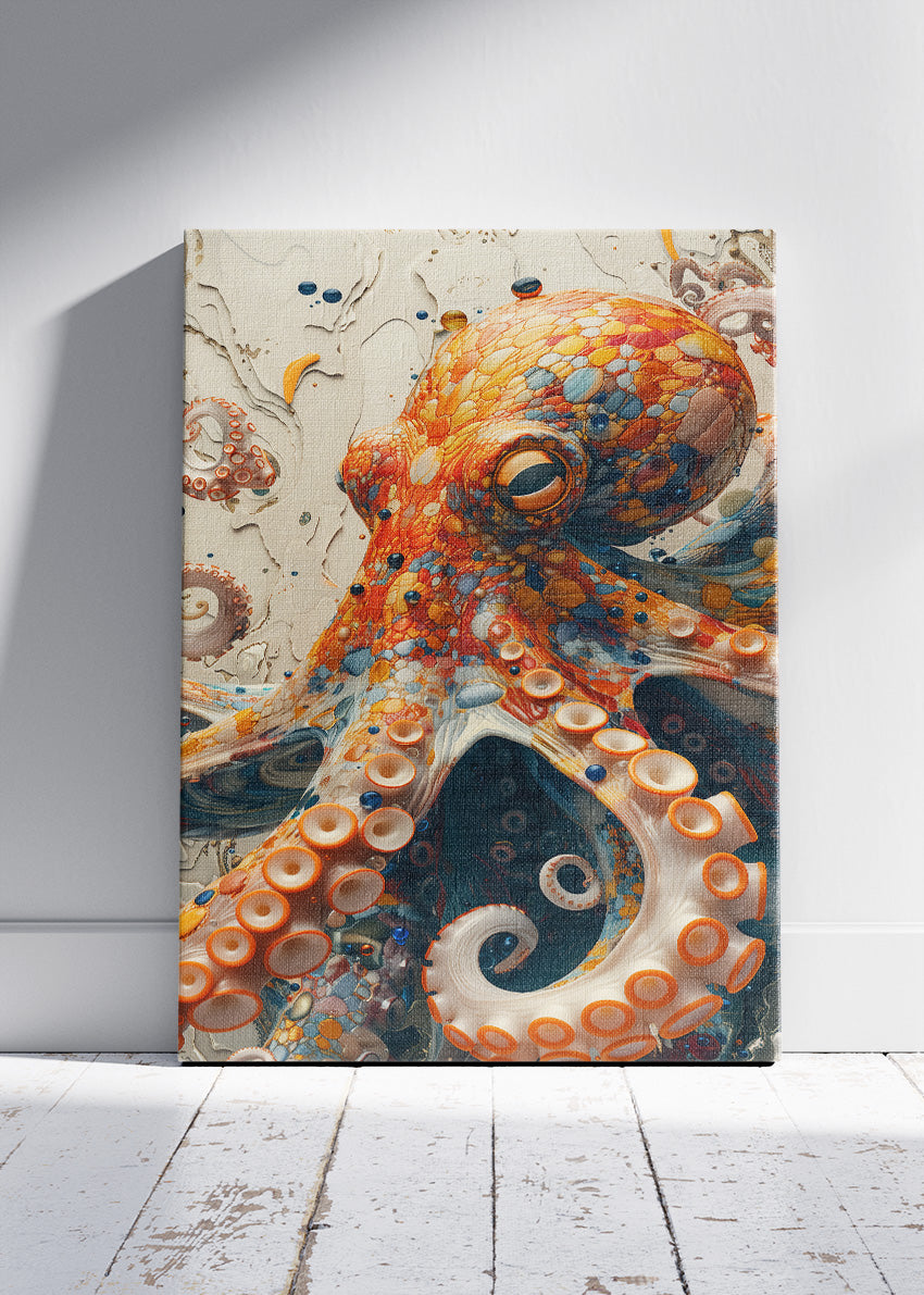 Colorful Octopus Ocean Art Canvas & Poster Print – AI PRINT LAB