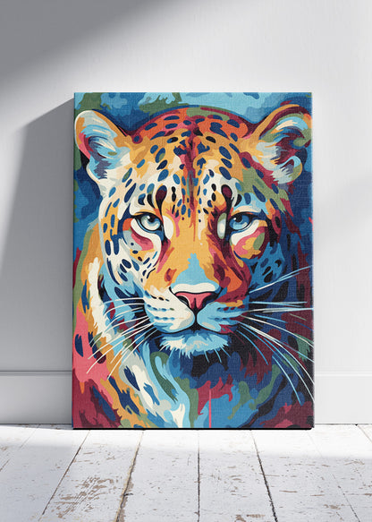 Colorful Leopard Poster & Canvas Print – Vibrant Wildlife Art