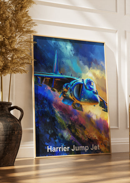 Harrier Jump Jet Poster & Canvas Print – Vibrant Aviation Wall Art