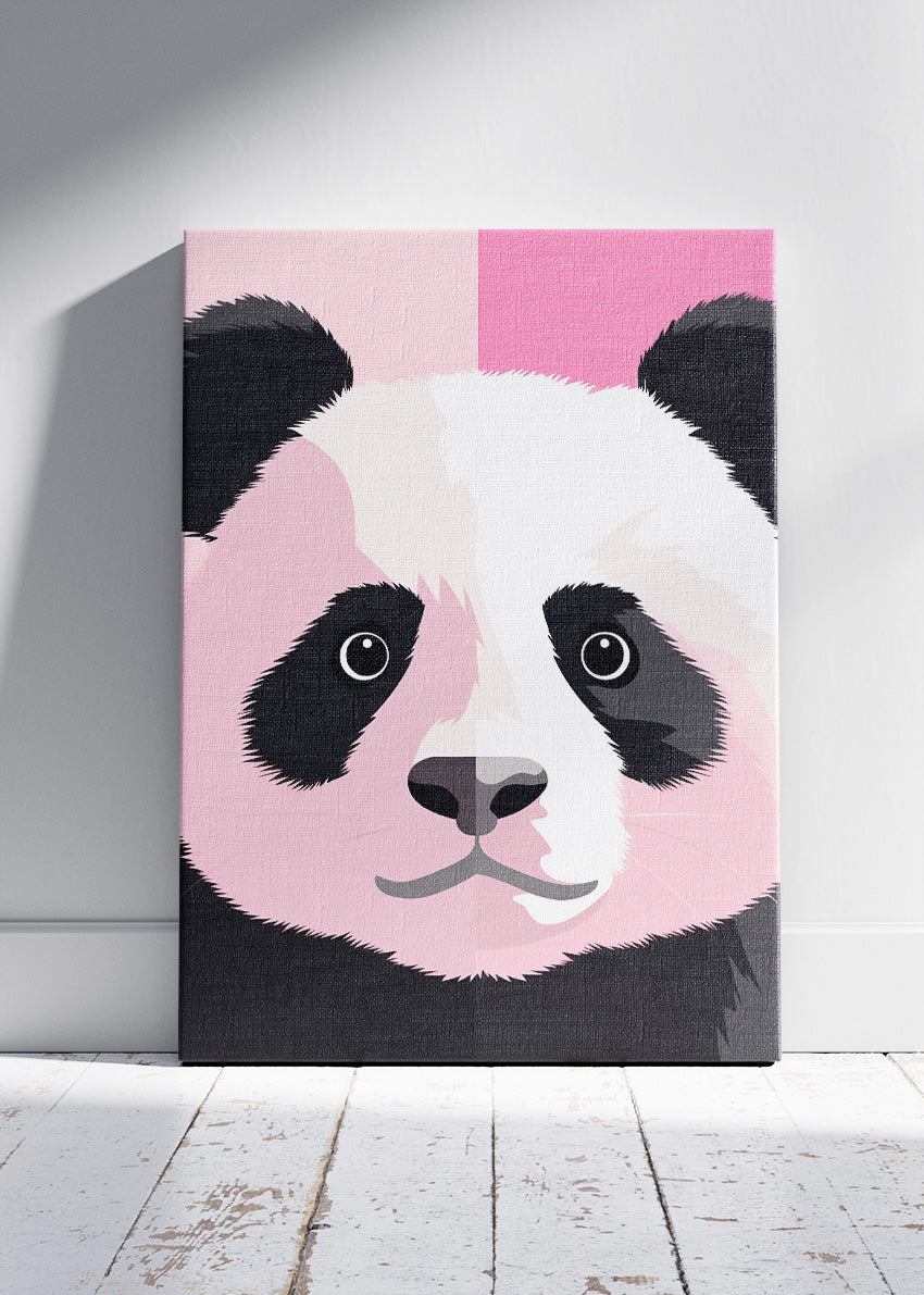 Minimal Panda Canvas Print & Poster – Cute Modern Animal Wall Art – AI PRINT LAB