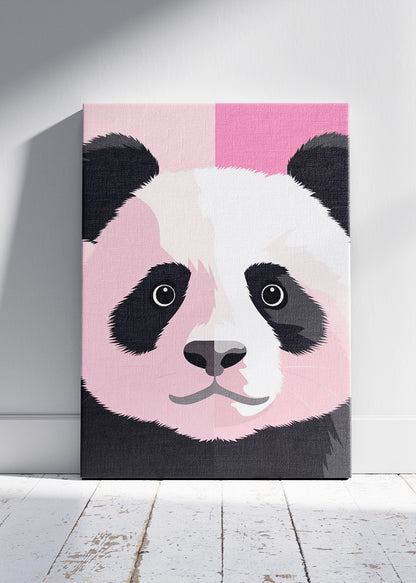 Minimal Panda Canvas Print & Poster – Cute Modern Animal Wall Art – AI PRINT LAB