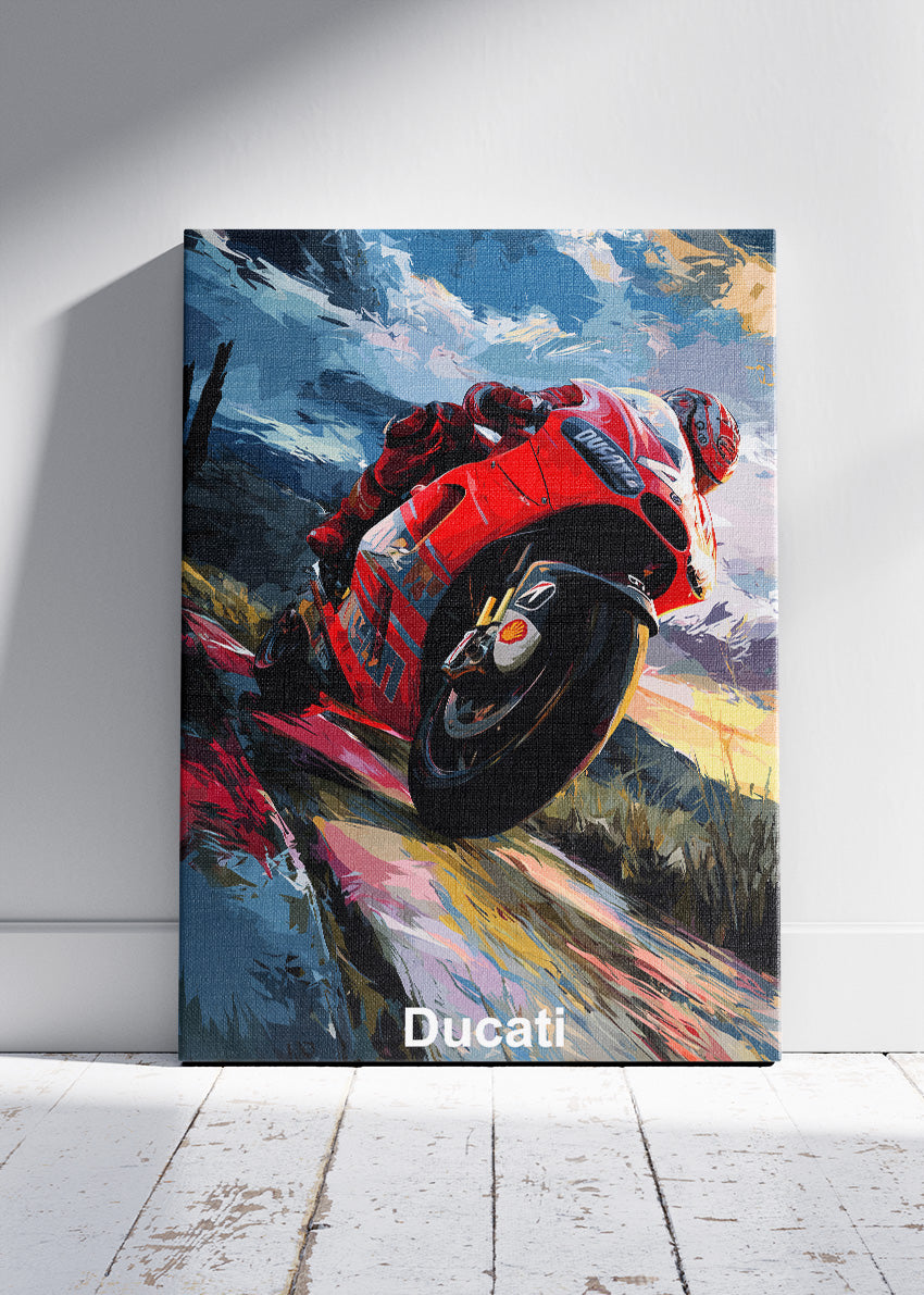 Ducati Superbike Performance Wall Art Poster & Canvas