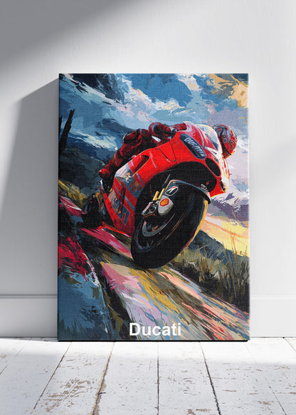 Ducati Superbike Performance Wall Art Poster & Canvas