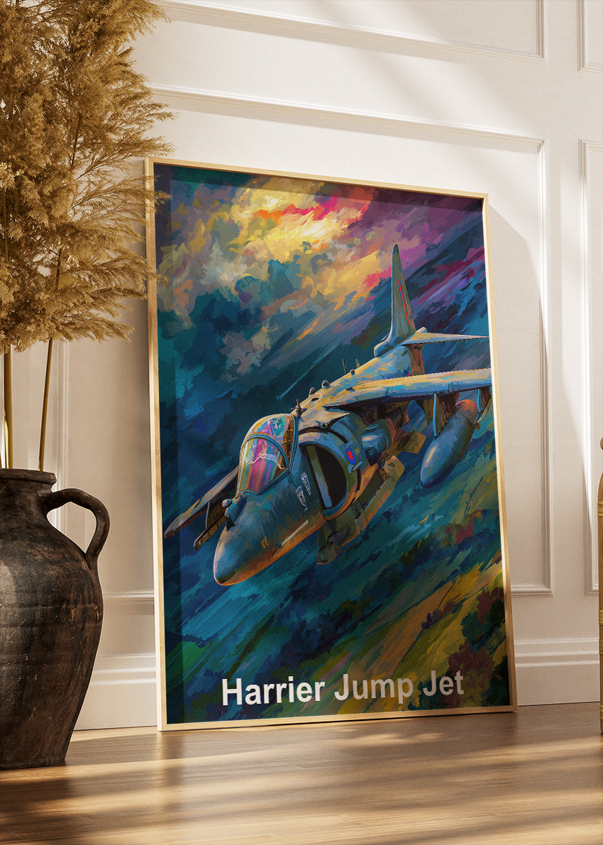 Harrier Jump Jet Poster & Canvas Print – Dynamic Aviation Wall Art