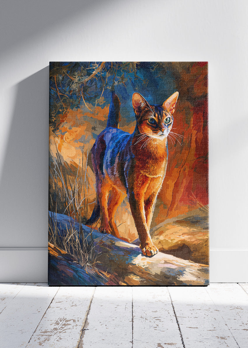 Colorful Cat Canvas Print & Poster – Artistic Pet Wall Art – AI PRINT LAB