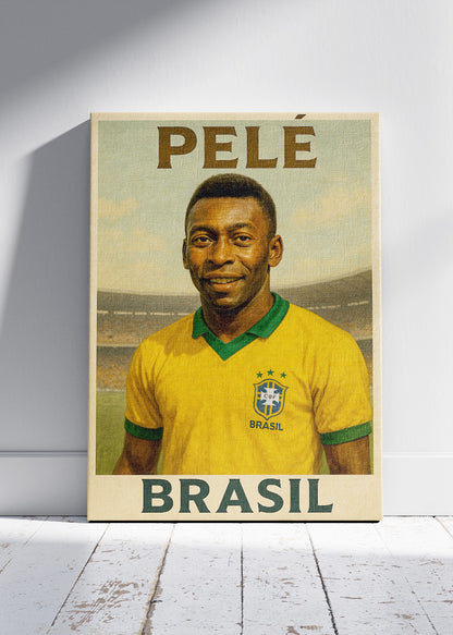 Pele Brazil Football Wall Art | Legendary World Cup Icon Poster & Canvas