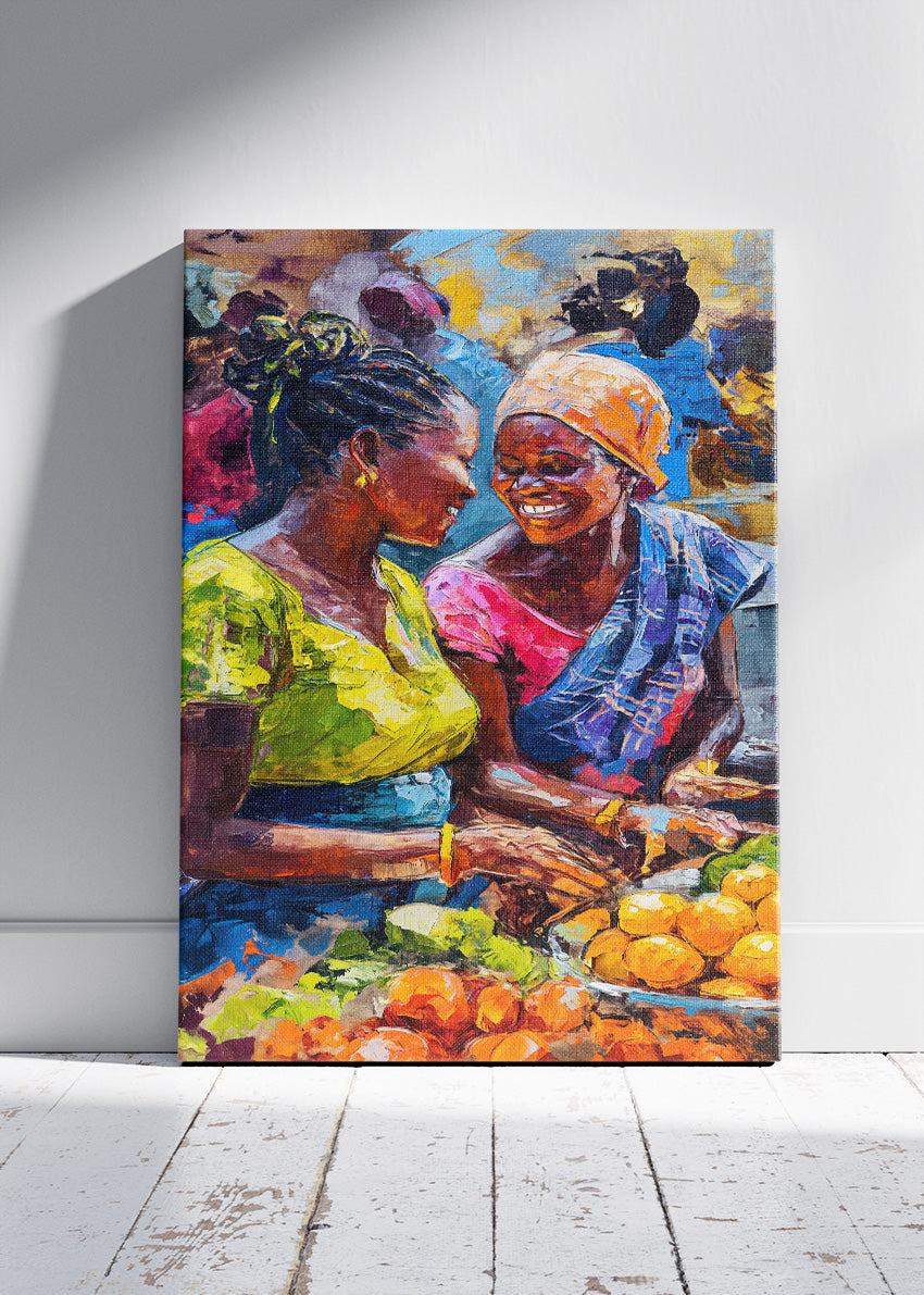 Market Joy Canvas & Poster Print – AI PRINT LAB