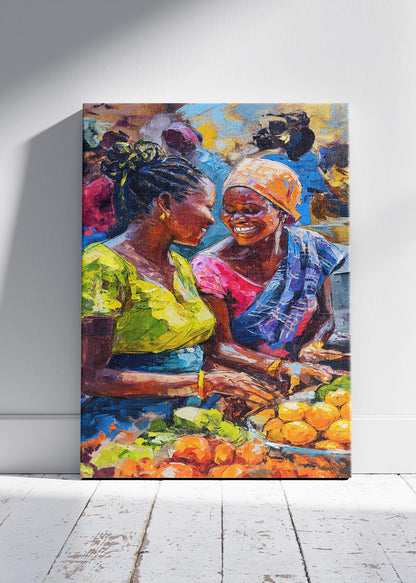 Market Joy Canvas & Poster Print – AI PRINT LAB