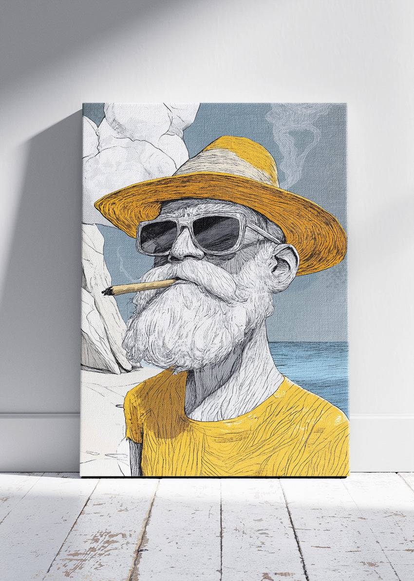 Coastal Rebel Portrait Canvas & Poster Print – AI PRINT LAB