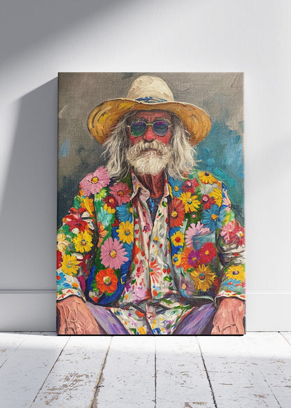 Bohemian Bloom Portrait Canvas & Poster Print – AI PRINT LAB