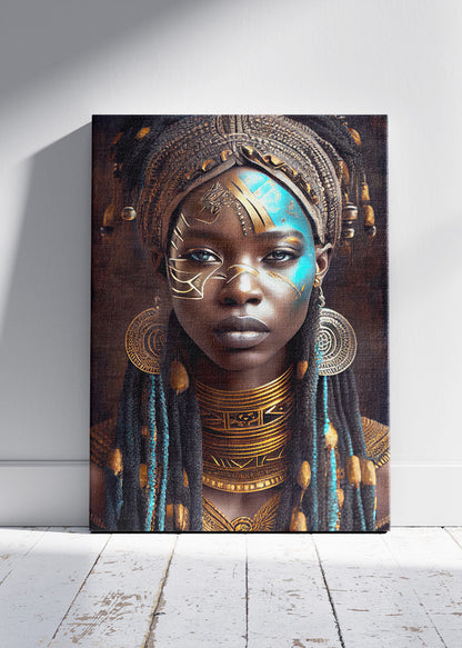 Golden Tribal Majesty Canvas & Poster Print – AI PRINT LAB