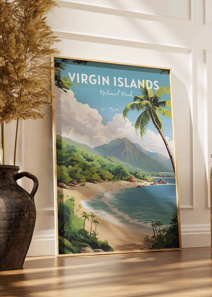 Virgin Islands National Park Poster & Canvas Print – Tropical Beach Wall Art