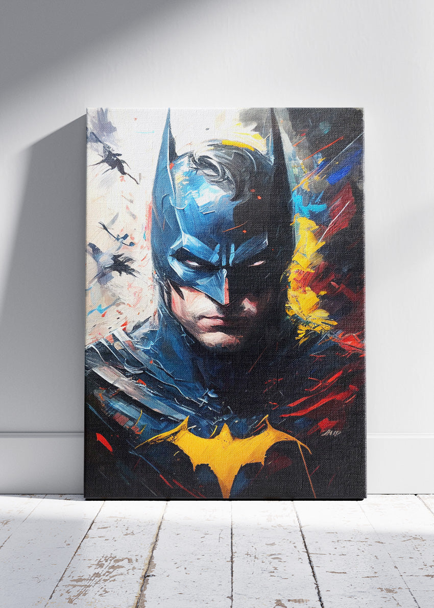 Batman Modern Expressionist Portrait Canvas Print & Poster – AI PRINT LAB