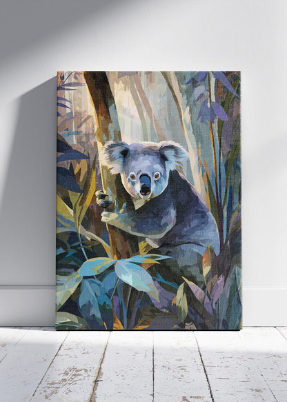 Koala in Rainforest Poster & Canvas Print – Vibrant Jungle Wildlife Art