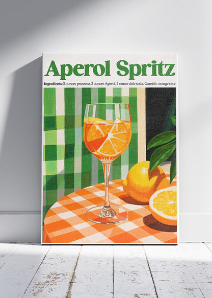 Aperol Spritz Mediterranean Poster & Canvas Print | Italian Summer Cocktail Wall Art