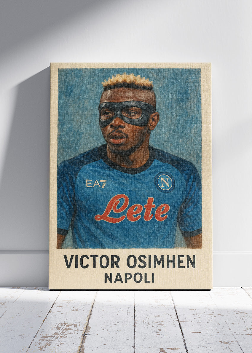 Victor Osimhen Napoli Football Wall Art | Iconic Serie A Striker Poster & Canvas