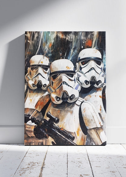 Stormtroopers Gritty Portrait Canvas Print & Poster – AI PRINT LAB
