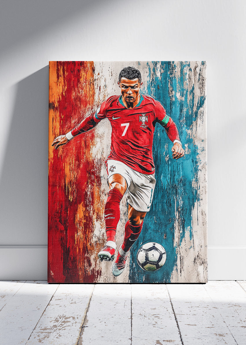 Cristiano Ronaldo Portugal Action Wall Art | Iconic Football Poster & Canvas