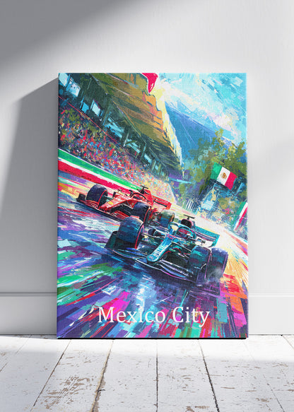 Mexico City Formula 1 Grand Prix Racing Canvas Print & Poster – AI PRINT LAB