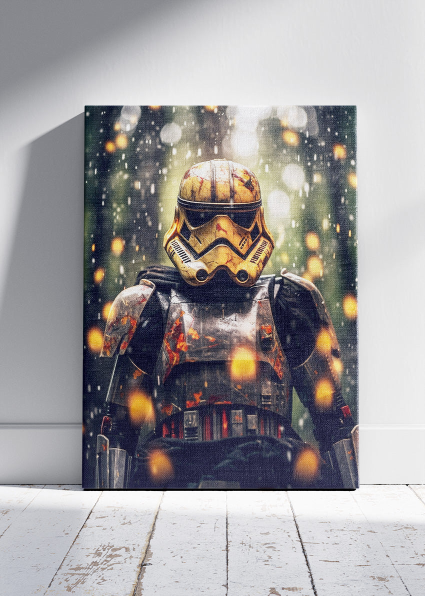 Galactic Battle Trooper Portrait Canvas & Poster Print – AI PRINT LAB