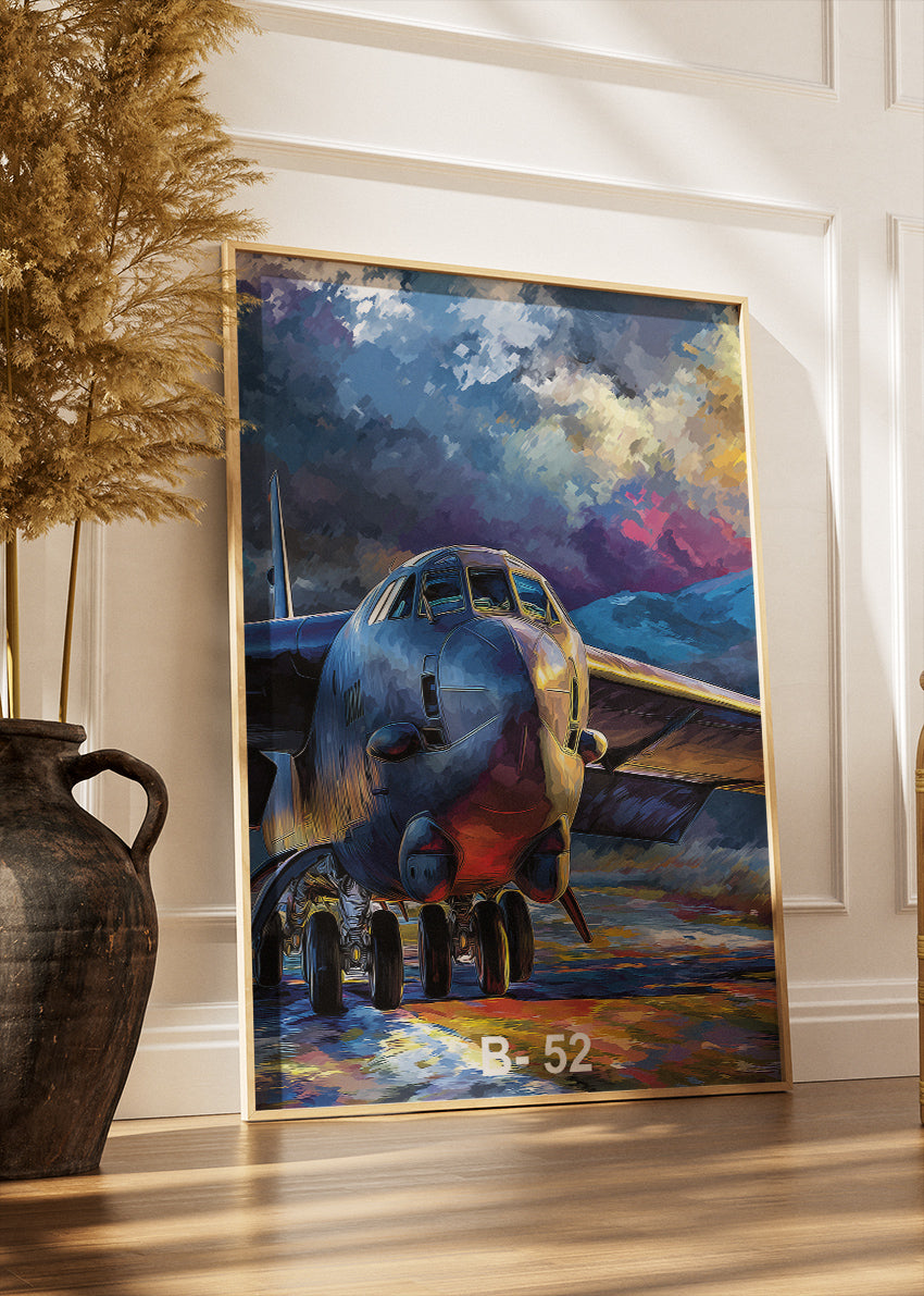 B-52 Stratofortress Runway Canvas Print – US Air Force Bomber Aviation Art – Aiprintlab