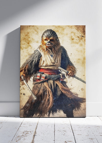 Chewbacca Warrior Portrait Canvas & Poster Print – AI PRINT LAB