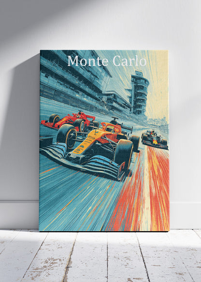 Monte Carlo Monaco Formula 1 Street Racing Canvas Print & Poster – AI PRINT LAB