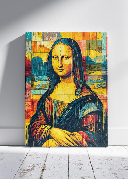 Modern Mona Lisa Wall Art – Colourful Abstract Renaissance Canvas Print & Contemporary Pop Art Poster for Living Room Decor UK