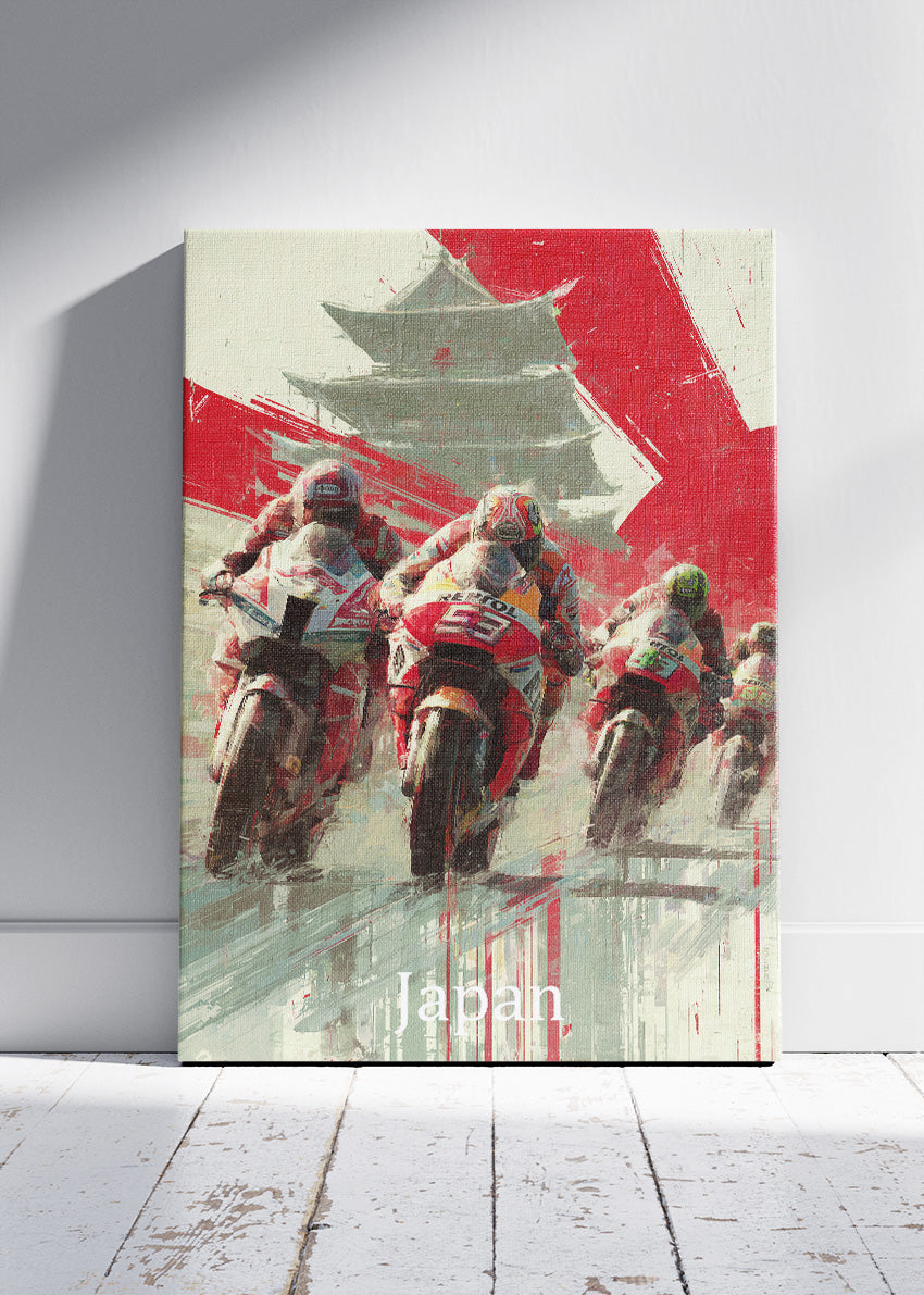 Japan Motorcycle Racing Heritage Wall Art Poster & Canvas