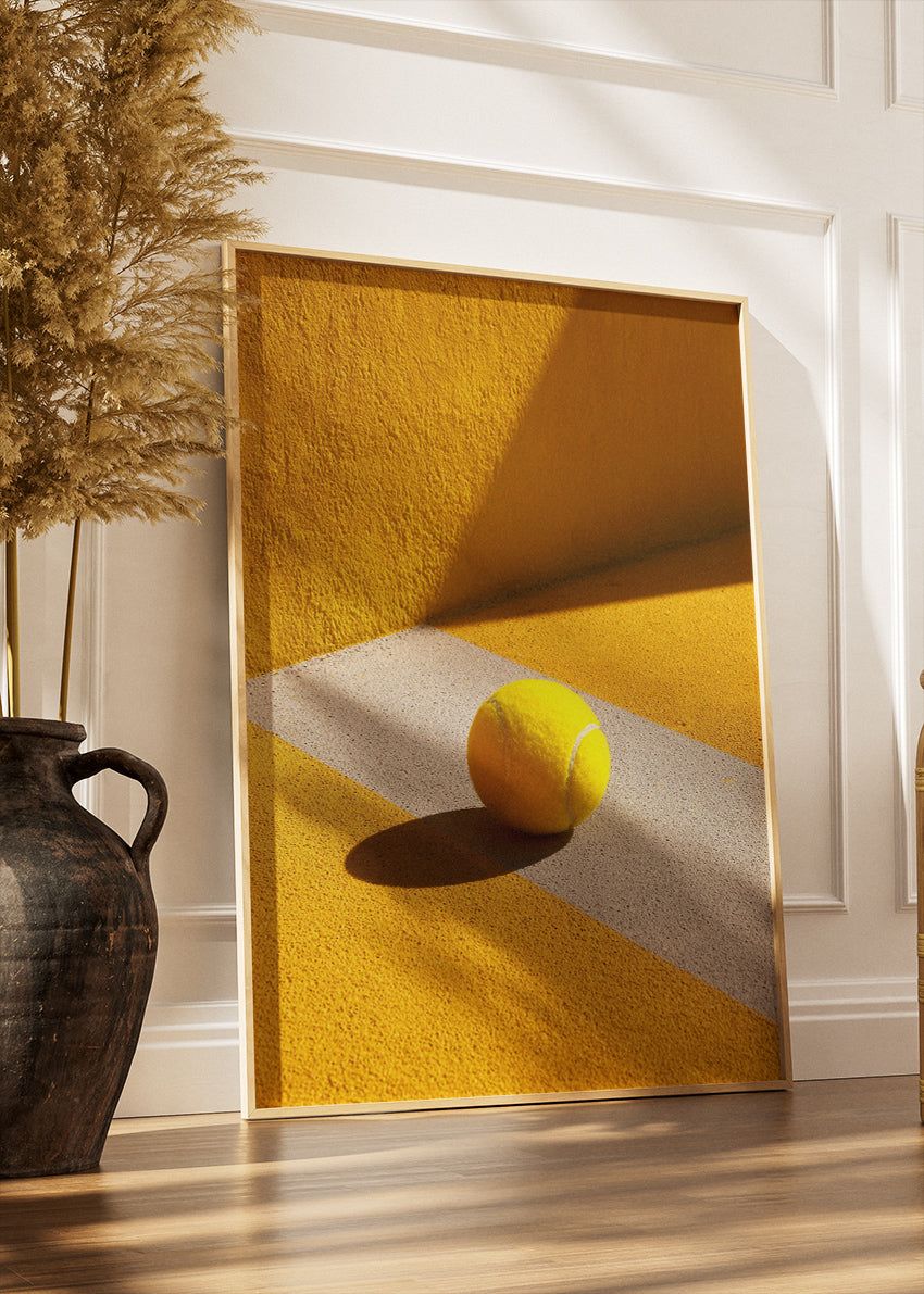 Minimal Tennis Ball Wall Art Poster & Canvas Print – Modern Sports Decor