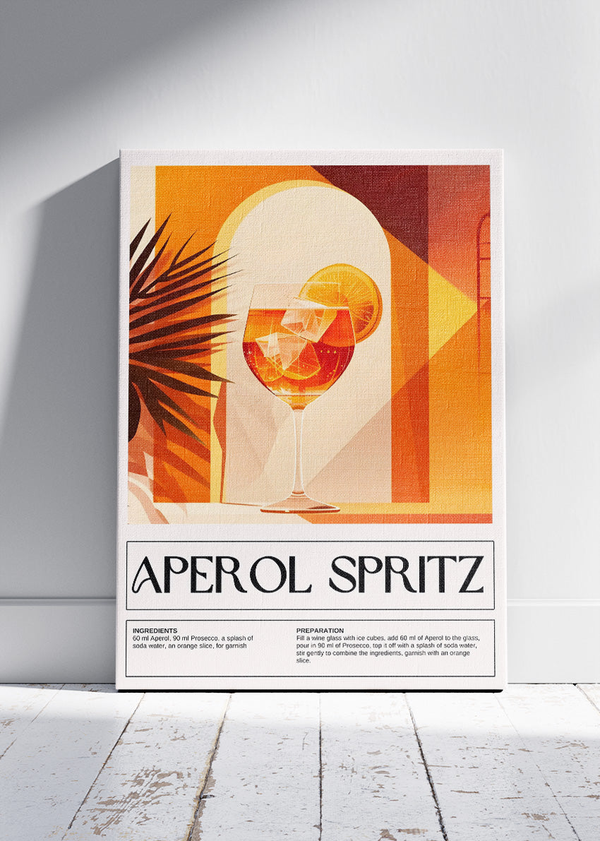Aperol Spritz Mediterranean Sunset Poster & Canvas Print | Italian Cocktail Wall Art