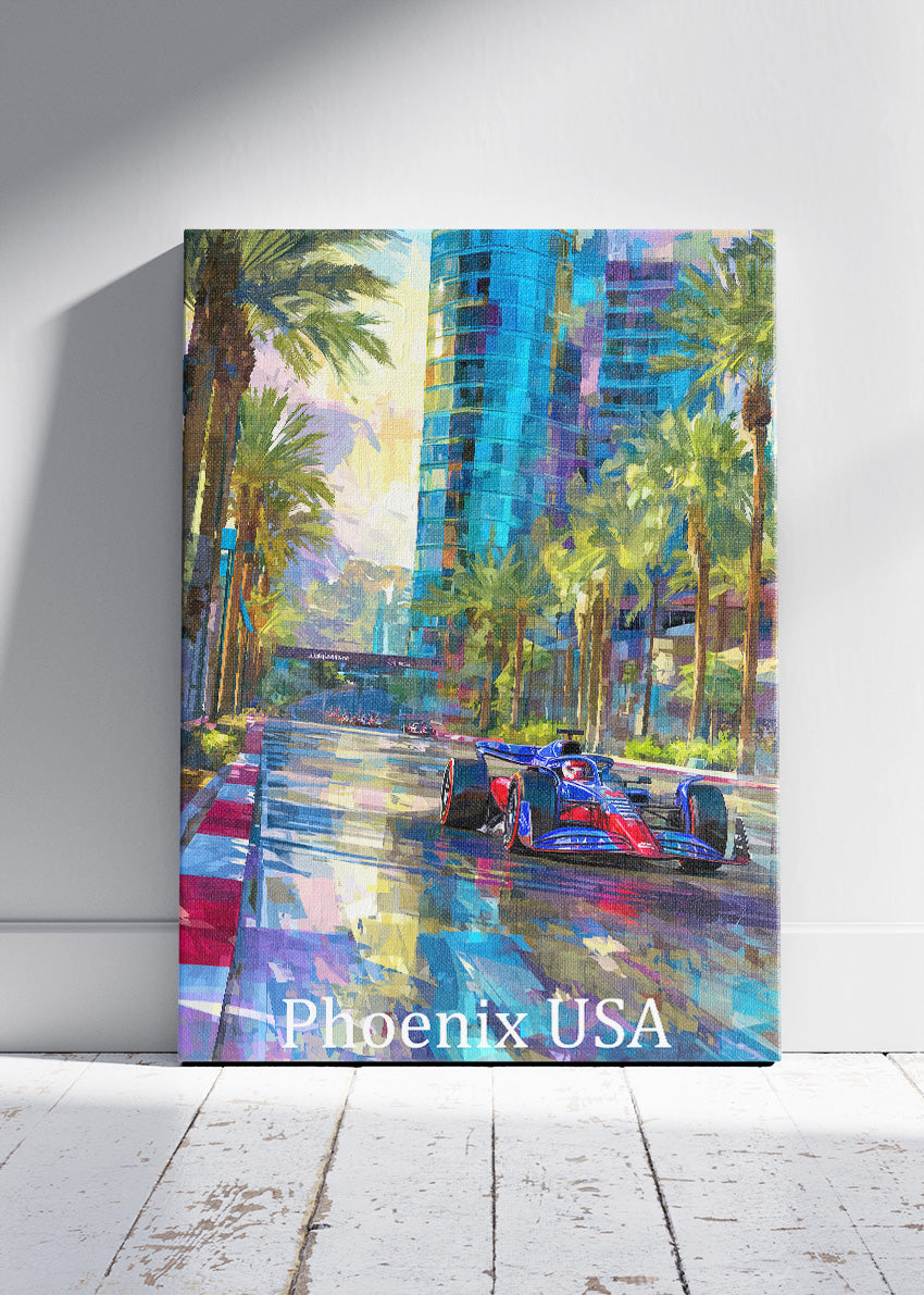 Phoenix USA Formula 1 Street Circuit Canvas Print & Poster – AI PRINT LAB