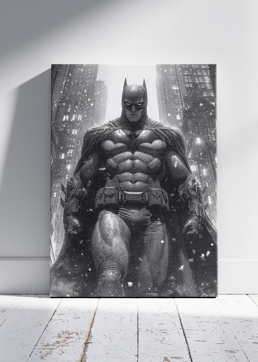 Batman Dark City Portrait Canvas & Poster Print – AI PRINT LAB