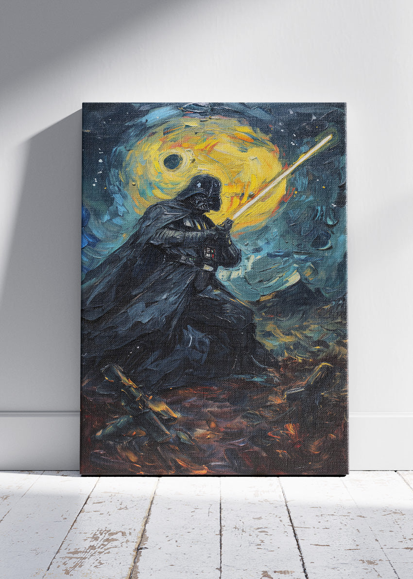 Darth Vader Moonlight Battle Portrait Canvas & Poster Print – AI PRINT LAB